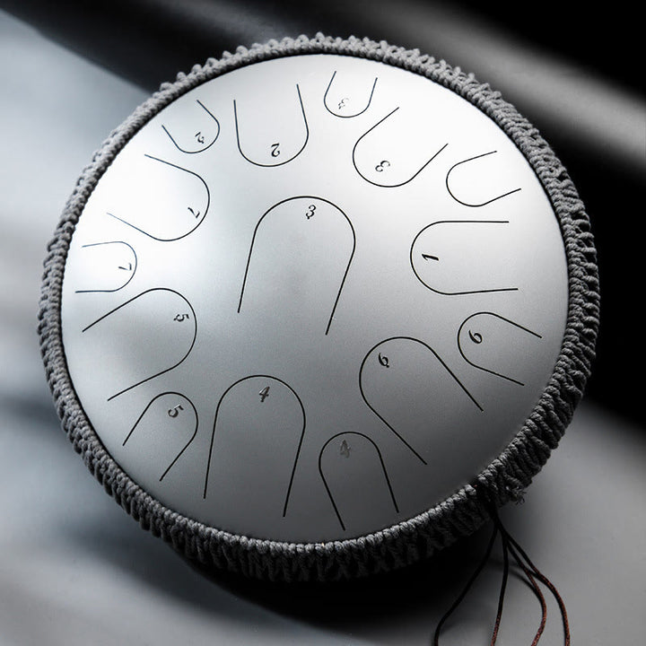 Buddha Stones Steel Tongue Drum Klangheilung Achtsamkeitsmeditation Schlagzeug-Set 15 Noten 14 Zoll Schlaginstrument