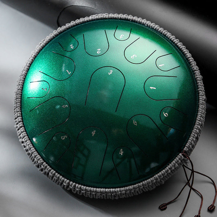 Buddha Stones Steel Tongue Drum Klangheilung Achtsamkeitsmeditation Schlagzeug-Set 15 Noten 14 Zoll Schlaginstrument - image 1