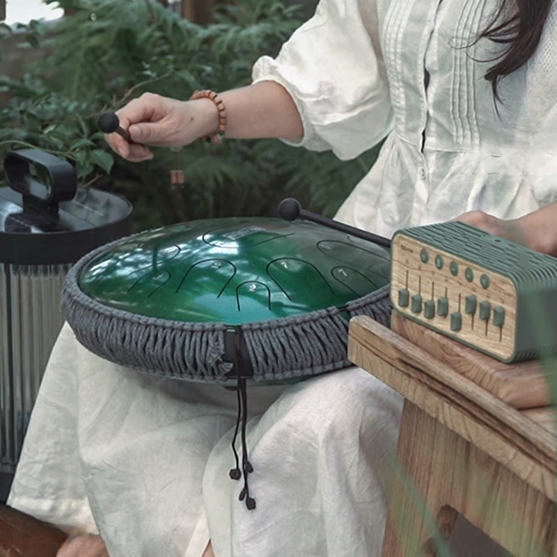 Buddha Stones Steel Tongue Drum Klangheilung Achtsamkeitsmeditation Schlagzeug-Set 15 Noten 14 Zoll Schlaginstrument - image 4