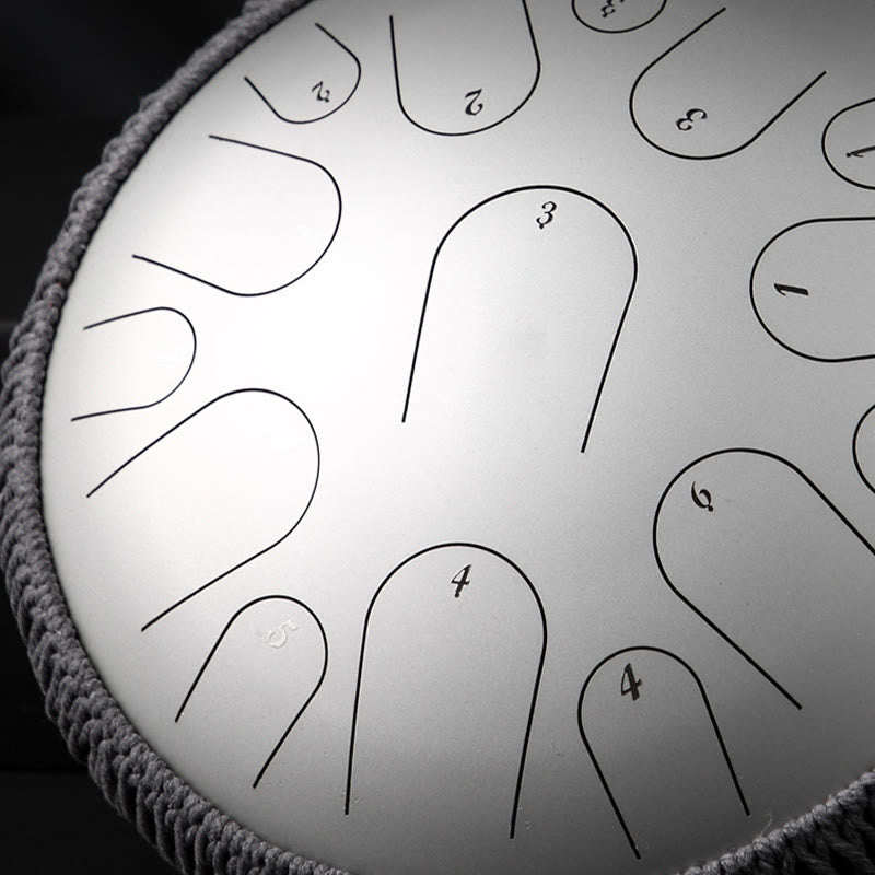 Buddha Stones Steel Tongue Drum Klangheilung Achtsamkeitsmeditation Schlagzeug-Set 15 Noten 14 Zoll Schlaginstrument