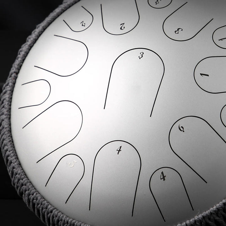 Buddha Stones Steel Tongue Drum Klangheilung Achtsamkeitsmeditation Schlagzeug-Set 15 Noten 14 Zoll Schlaginstrument