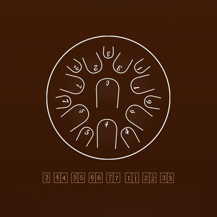 Buddha Stones Steel Tongue Drum Klangheilung Achtsamkeitsmeditation Schlagzeug-Set 15 Noten 14 Zoll Schlaginstrument - image 13