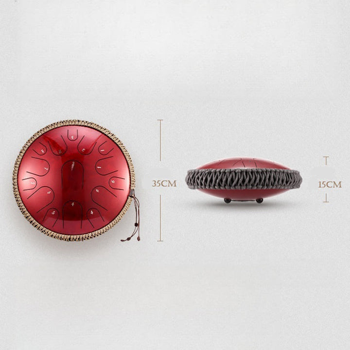 Buddha Stones Steel Tongue Drum Klangheilung Achtsamkeitsmeditation Schlagzeug-Set 15 Noten 14 Zoll Schlaginstrument - image 12