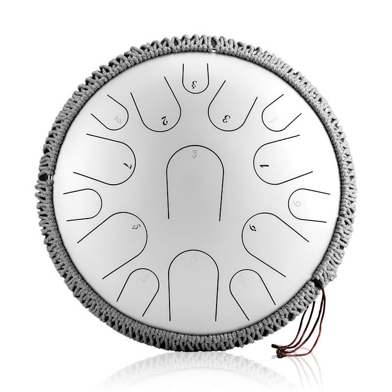 Buddha Stones Steel Tongue Drum Klangheilung Achtsamkeitsmeditation Schlagzeug-Set 15 Noten 14 Zoll Schlaginstrument