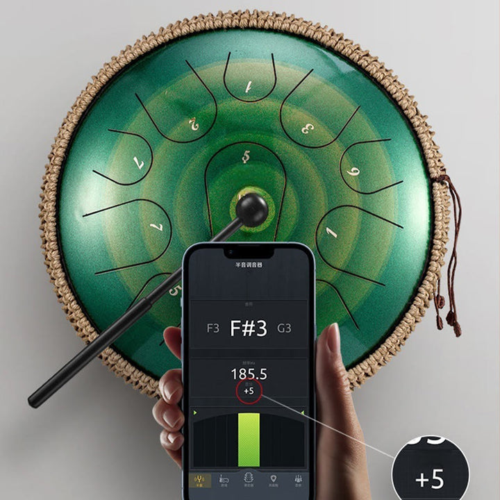 Buddha Stones Steel Tongue Drum Klangheilung Achtsamkeitsmeditation Schlagzeug-Set 15 Noten 14 Zoll Schlaginstrument - image 3