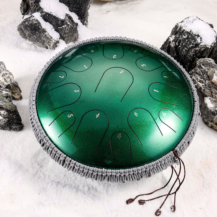 Buddha Stones Steel Tongue Drum Klangheilung Achtsamkeitsmeditation Schlagzeug-Set 15 Noten 14 Zoll Schlaginstrument