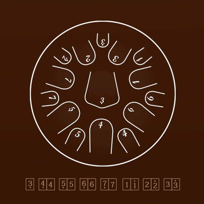 Buddha Stones Steel Tongue Drum Klangheilung Meditation Drum Kit 13 Note 12 Zoll Schlaginstrument