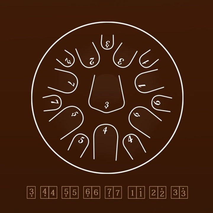 Buddha Stones Steel Tongue Drum Klangheilung Meditation Drum Kit 13 Note 12 Zoll Schlaginstrument