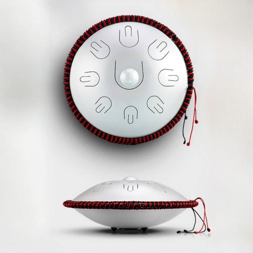 Buddha Stones Stahlzungentrommel Klangheilung Yoga Meditationsset 9 Noten 15 Zoll Handpan Instrument - image 11