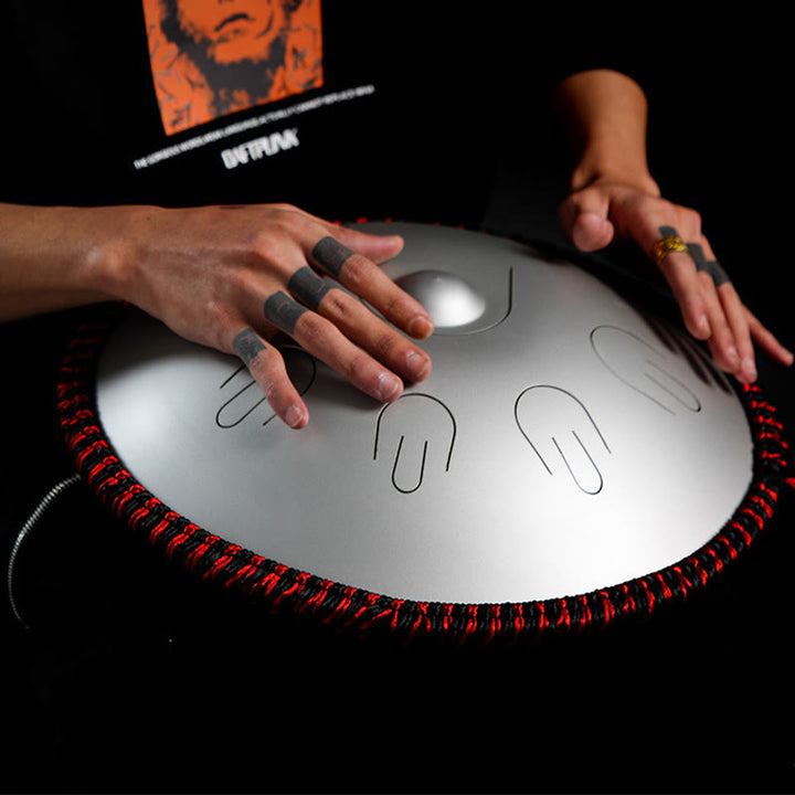 Buddha Stones Stahlzungentrommel Klangheilung Yoga Meditationsset 9 Noten 15 Zoll Handpan Instrument