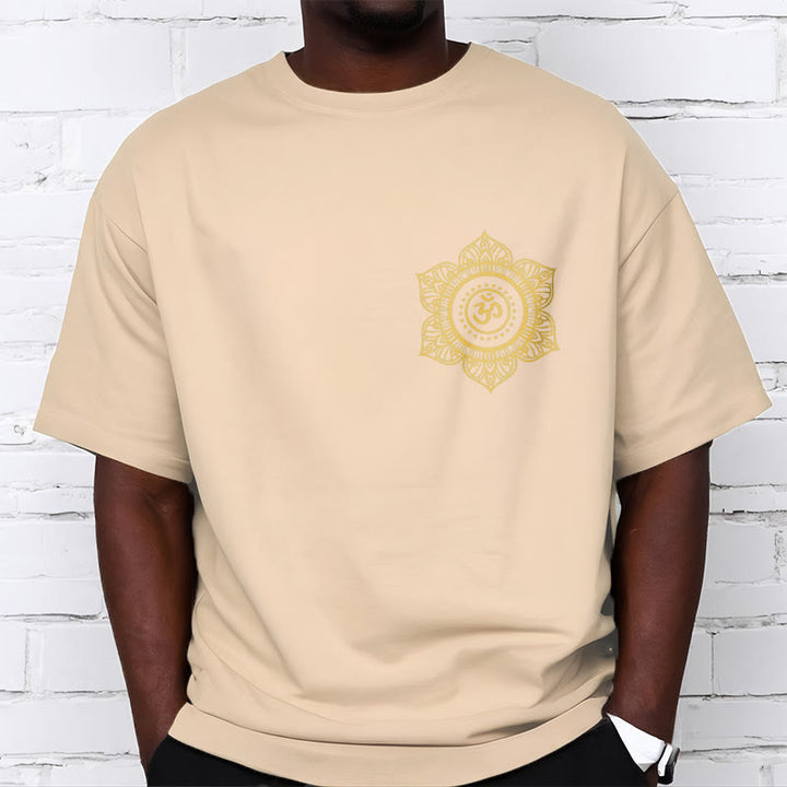 Buddha Stones ​​Goldene Mandala OM Muster T T-shirt - image 12