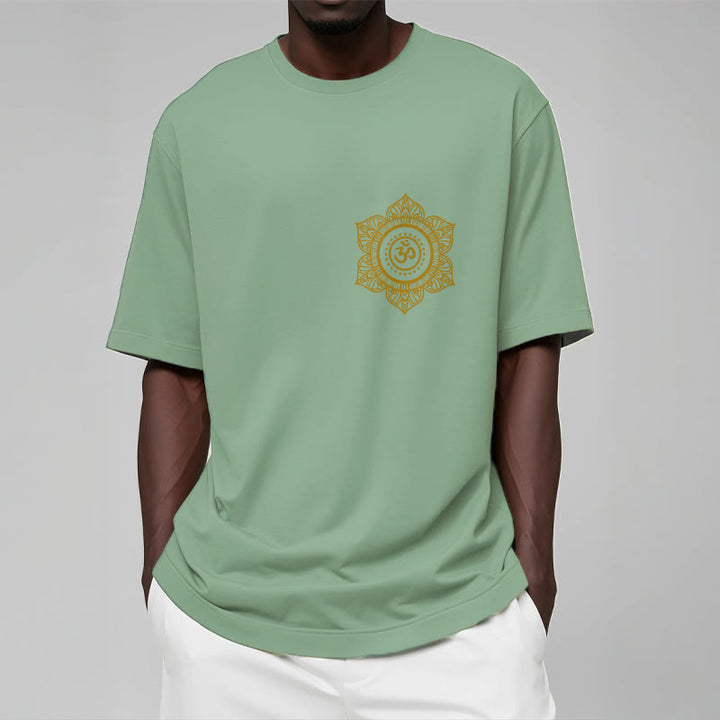 Buddha Stones ​​Goldene Mandala OM Muster T T-shirt - image 15