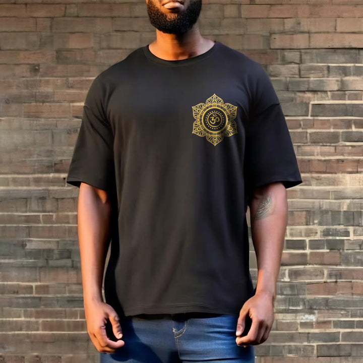 Buddha Stones ​​Goldene Mandala OM Muster T T-shirt - image 5