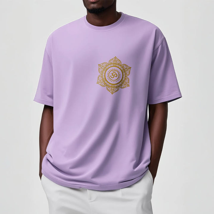 Buddha Stones ​​Goldene Mandala OM Muster T T-shirt - image 18