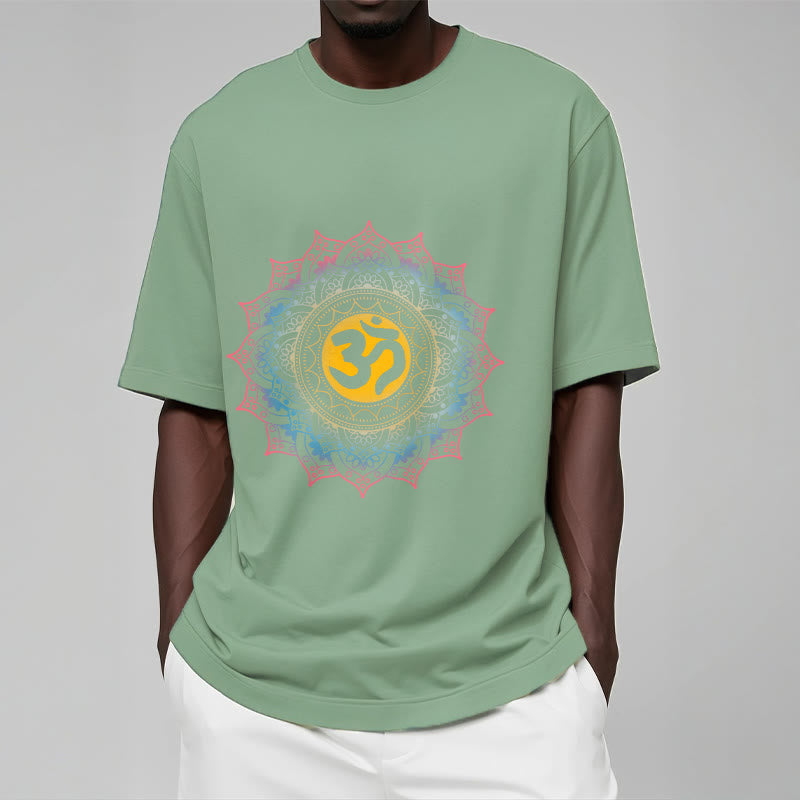 Buddha Stones ​​Farbverlauf Mandala OM Muster T-Shirt - image 15