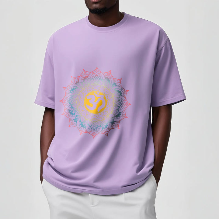 Buddha Stones ​​Farbverlauf Mandala OM Muster T-Shirt - image 17