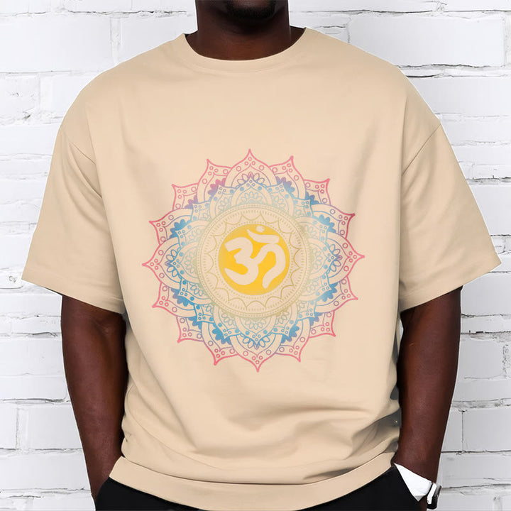 Buddha Stones ​​Farbverlauf Mandala OM Muster T-Shirt - image 10