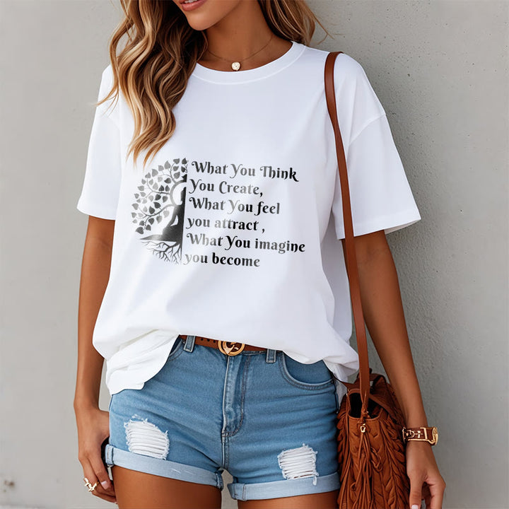 Buddha Stones ​​Halb-meditation Buddha Baum T T-shirt - image 3