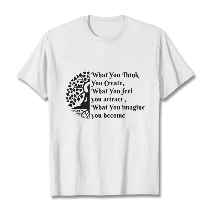 Buddha Stones ​​Halb-meditation Buddha Baum T T-shirt - Weiß - 2XL - image 0
