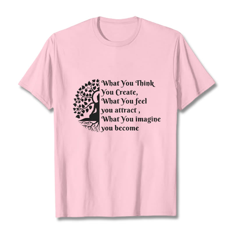 Buddha Stones ​​Halb-meditation Buddha Baum T T-shirt - Hellrosa - 2XL - image 12