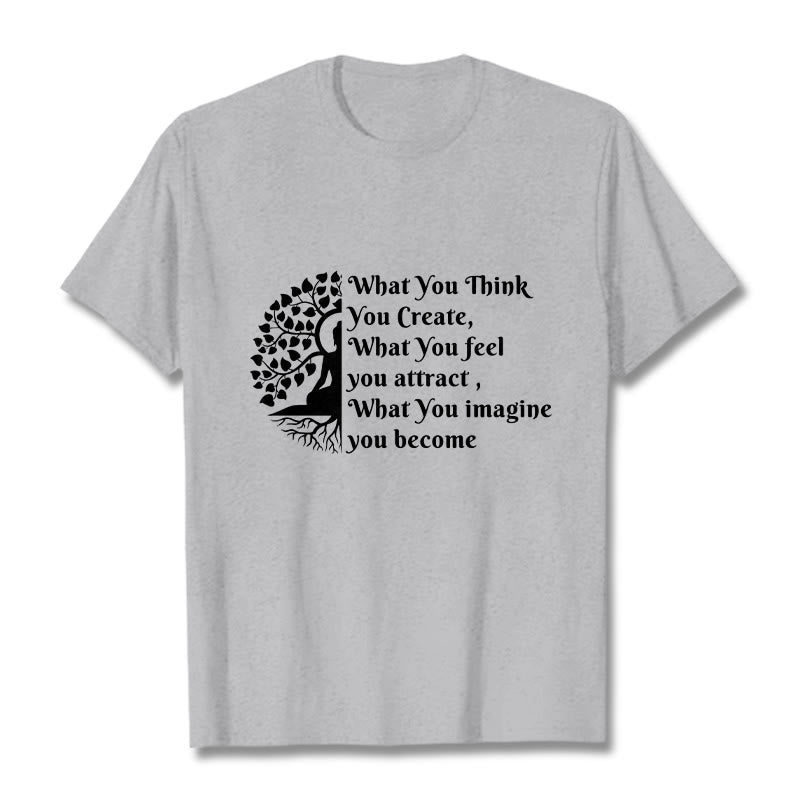 Buddha Stones ​​Halb-meditation Buddha Baum T T-shirt - Hellgrau - 2XL - image 19