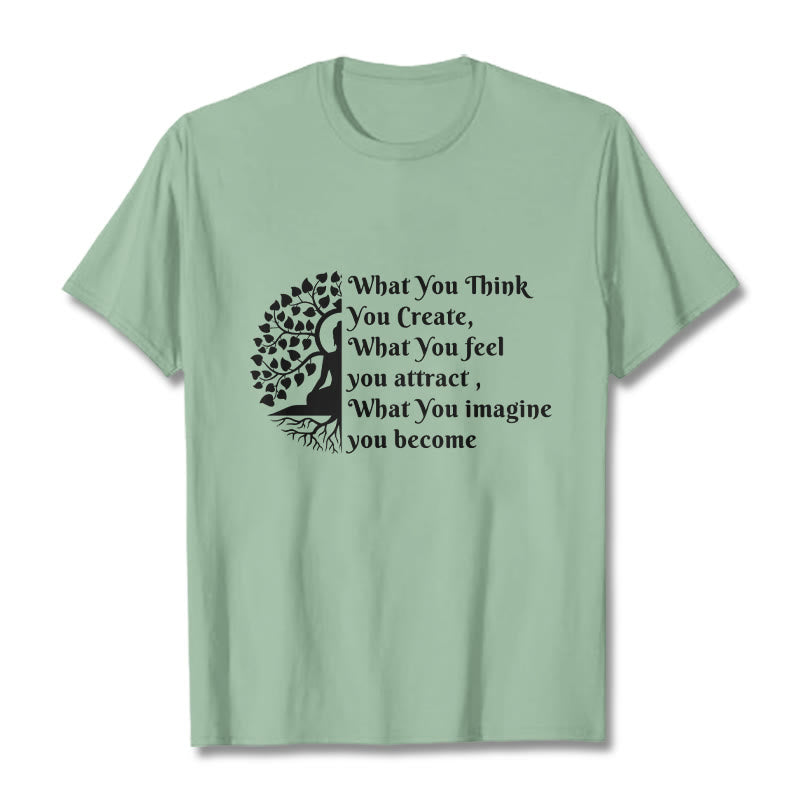 Buddha Stones ​​Halb-meditation Buddha Baum T T-shirt - Blassgrün - 2XL - image 15