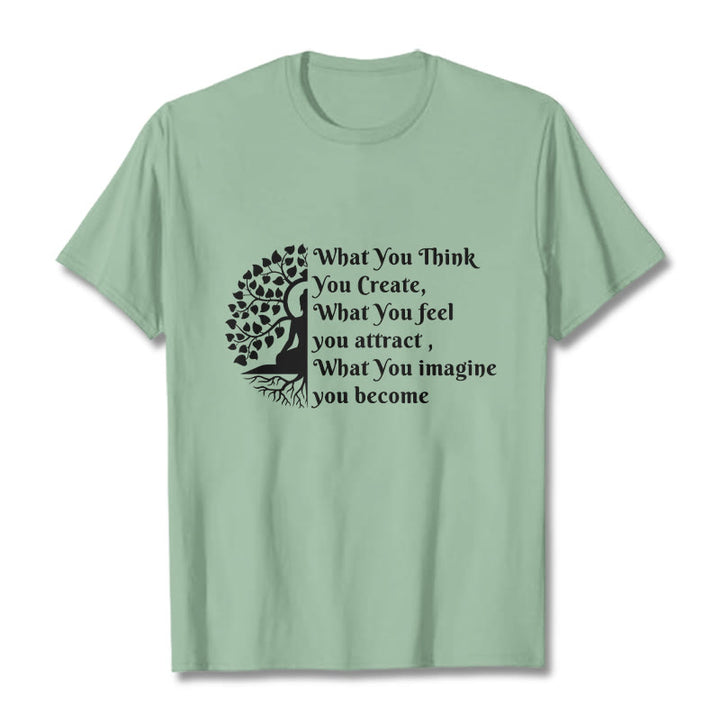 Buddha Stones ​​Halb-meditation Buddha Baum T T-shirt - Blassgrün - 2XL - image 15