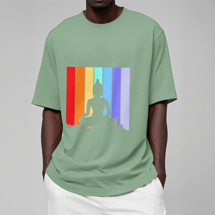 Buddha Stones ​​Meditation Buddha Regenbogen T T-shirt - image 15