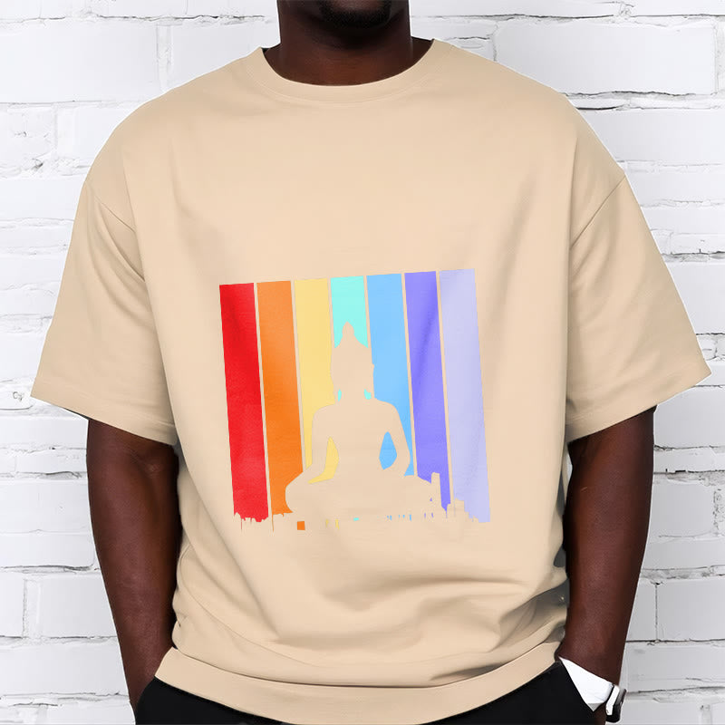 Buddha Stones ​​Meditation Buddha Regenbogen T T-shirt - image 9