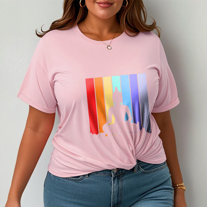 Buddha Stones ​​Meditation Buddha Regenbogen T T-shirt - image 14