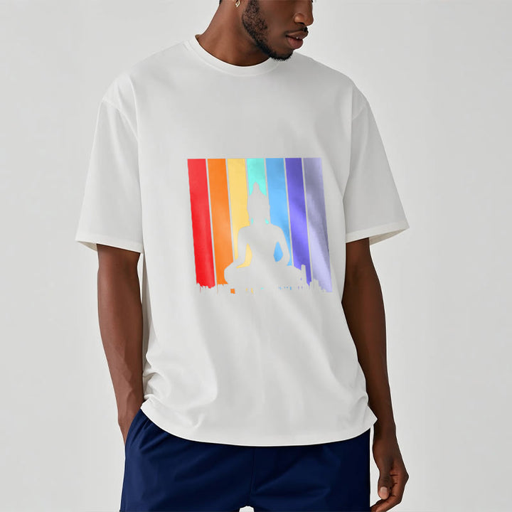 Buddha Stones ​​Meditation Buddha Regenbogen T T-shirt - image 6