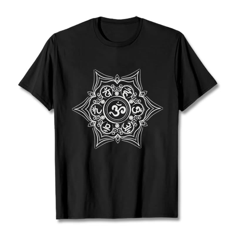 Buddha Stones Mandala Om Mani Padme Hum T-Shirt - Schwarz - 2XL - image 4