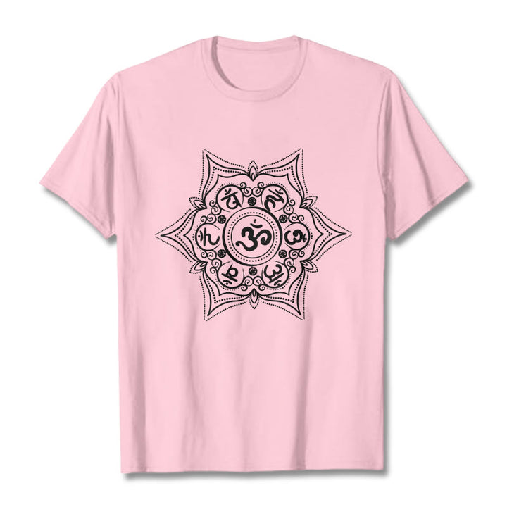 Buddha Stones Mandala Om Mani Padme Hum T-Shirt - Hellrosa - 2XL - image 12