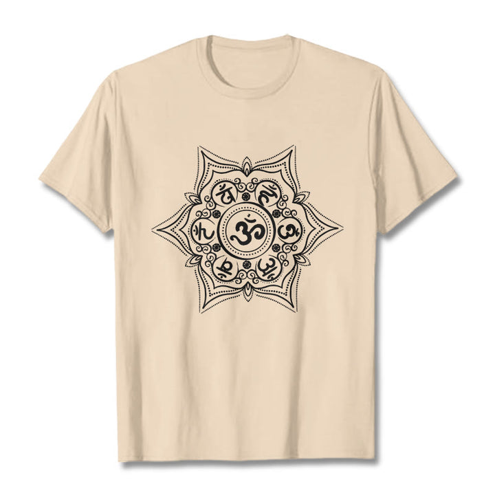 Buddha Stones Mandala Om Mani Padme Hum T-Shirt - Bisque - 2XL - image 11