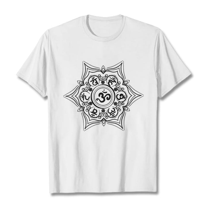 Buddha Stones Mandala Om Mani Padme Hum T-Shirt - Weiß - 2XL - image 8