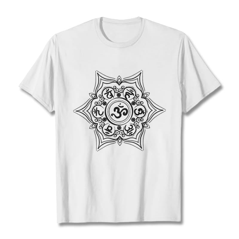 Buddha Stones Mandala Om Mani Padme Hum T-Shirt - Weiß - 2XL - image 7