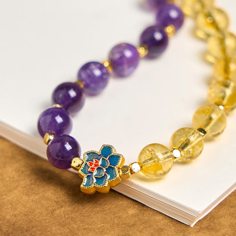 Buddha Stones, natürlicher Amethyst, Citrin, heilende Schlüsselanhänger, Telefon-Dekoration zum Aufhängen