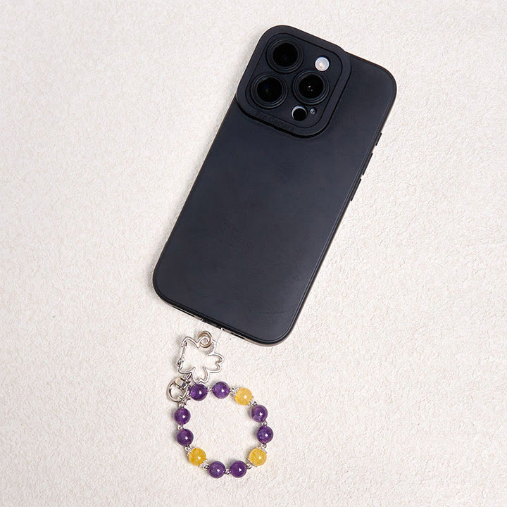 Buddha Stones Natürliche Amethyst Citrin Positive Schlüsselanhänger Tasche Hängende Dekoration