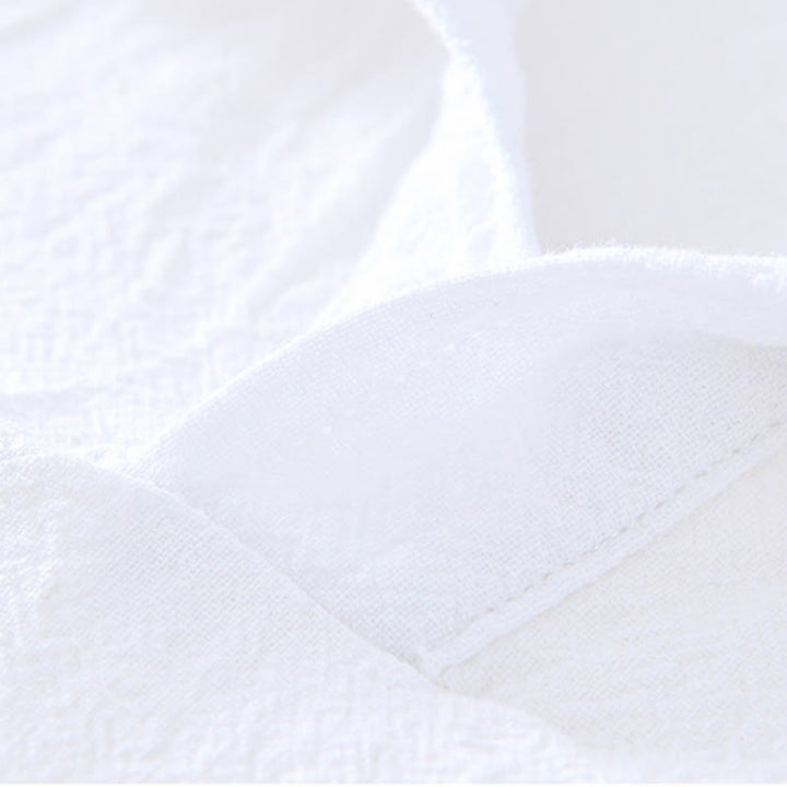 Buddha Stones Vintage Plain Simple Design Herren Kurzarmhemd aus Baumwolle und Leinen mit Taschen - image 15