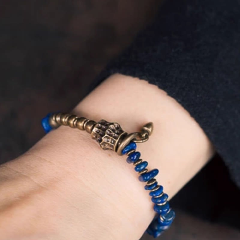 Buddha Stones aus Lapislazuli im Vintage-Stil mit unregelmäßiger Form - image 12