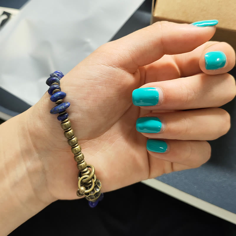 Buddha Stones aus Lapislazuli im Vintage-Stil mit unregelmäßiger Form - image 11