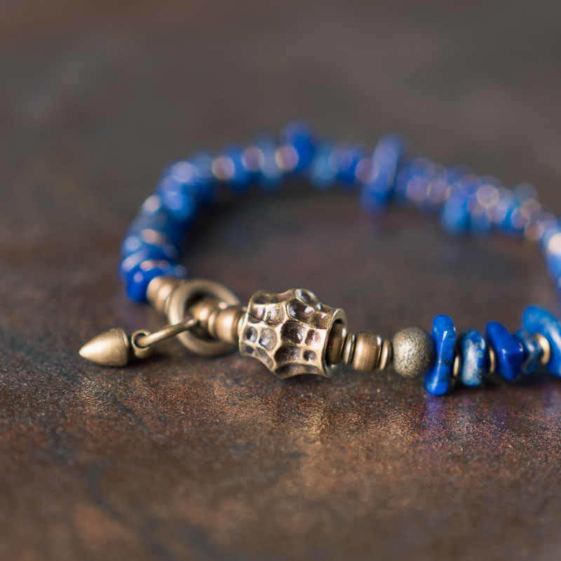 Buddha Stones aus Lapislazuli im Vintage-Stil mit unregelmäßiger Form - image 6