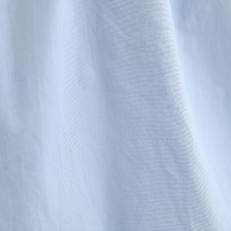 Buddha Stones Sommer-Weste mit einfarbigem Plissee-Design, Neckholder, ärmellos, Baumwolle und Leinen - image 6