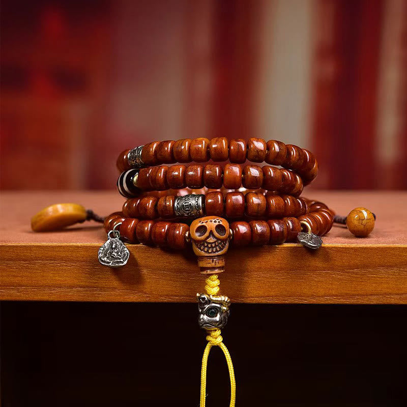 Buddha Stones Tibet 108 Perlen Knochen Perlen Dzi Perle Stärke Mala