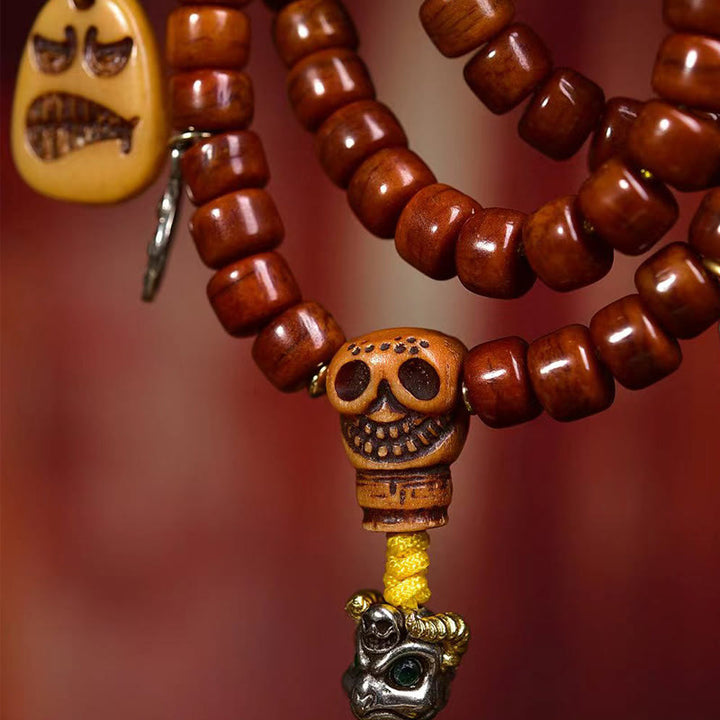 Buddha Stones Tibet 108 Perlen Knochen Perlen Dzi Perle Stärke Mala