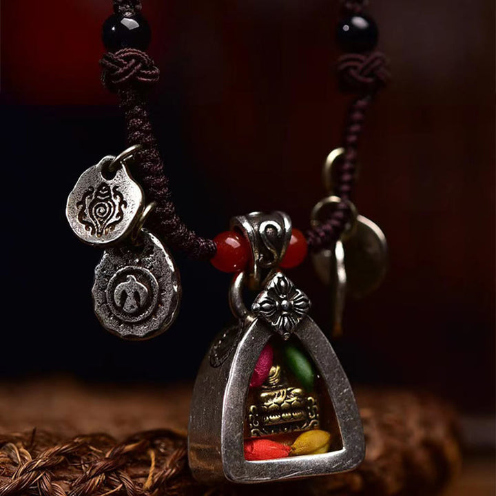 Buddha Stones, tibetische Medizin, Buddha, Mitgefühl, geflochtenes Seil, Halskettenanhänger - image 3