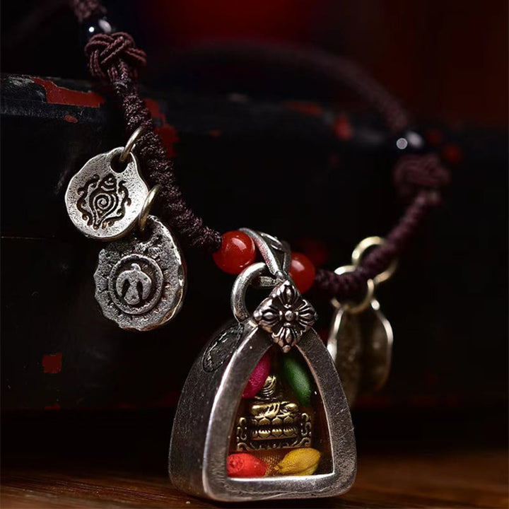 Buddha Stones, tibetische Medizin, Buddha, Mitgefühl, geflochtenes Seil, Halskettenanhänger - image 6