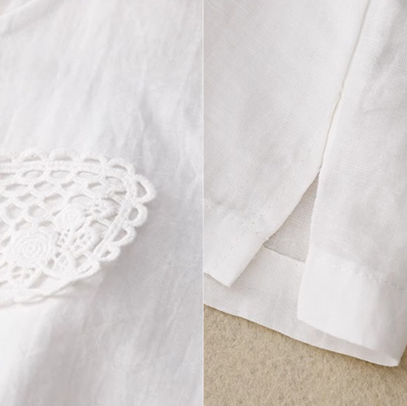 Buddha Stones Lässige, reine Farbstickerei, Patchwork-Design, ärmellos, Rundhalsausschnitt, Damen-Weste aus Baumwolle und Leinen - image 23