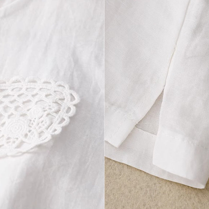 Buddha Stones Lässige, reine Farbstickerei, Patchwork-Design, ärmellos, Rundhalsausschnitt, Damen-Weste aus Baumwolle und Leinen - image 23