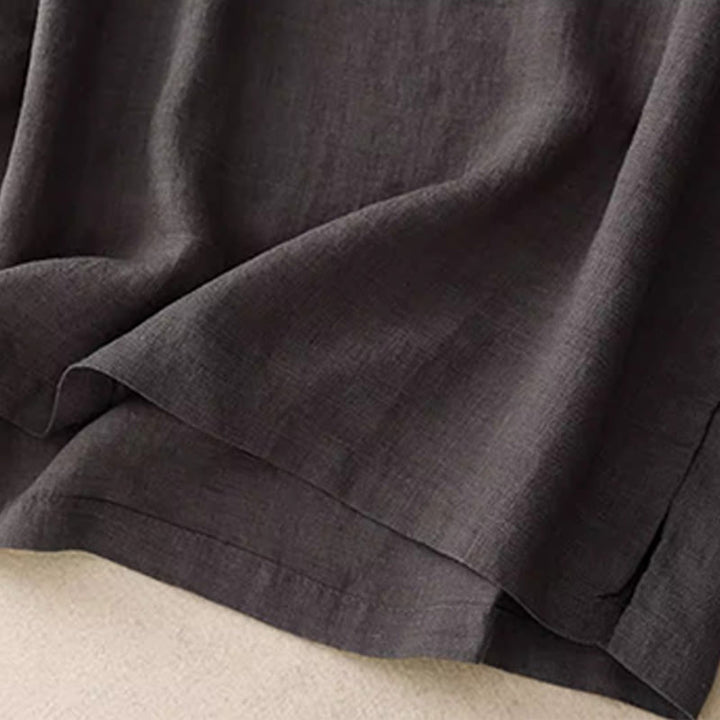 Buddha Stones Lässige, reine Farbstickerei, Patchwork-Design, ärmellos, Rundhalsausschnitt, Damen-Weste aus Baumwolle und Leinen - image 17